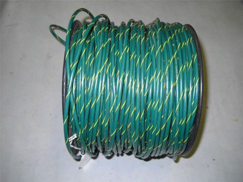 12 green with yellow stripe   mtw copper wire stranded 400 feet for sale