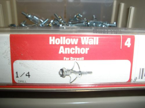 Hillman 1/8&#034; l long and xl extra long hollow wall anchors (85) total mixed lot for sale