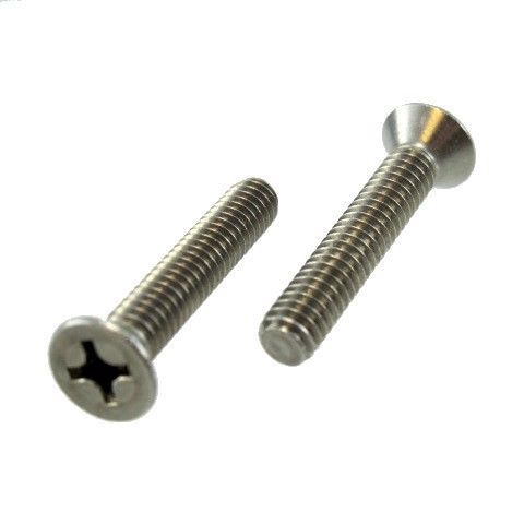 4/40 x 1/4&#034; stainless steel flat head phillips machine screws (pack of 12) for sale