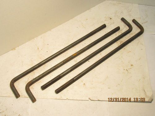 Lot of 4 - Anchor Bolts 18&#034; x 3&#034; x 1/2&#034; for base of parking lot light pole