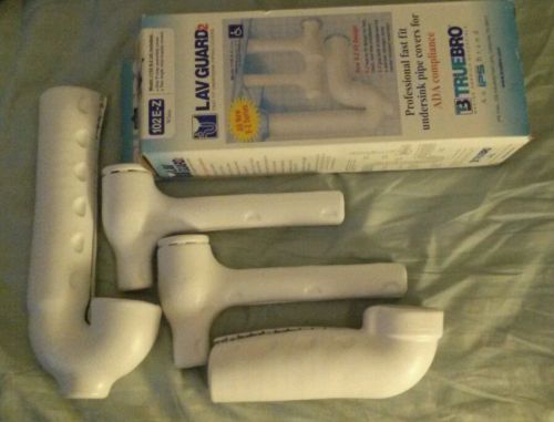 TRUEBRO LAV GUARD 2 102E-Z FAST FIT UNDERSINK PIPING PIPE COVERS  WHITE two sets