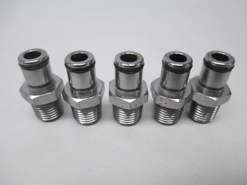 LOT 5 NEW SEMI-BULK SYSTEMS 91600045 STAINLESS PLUG COUPLING 1/4IN NPT D329778