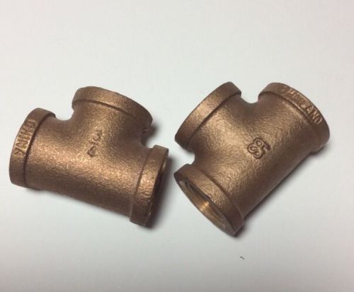 Two 3/4 x 3/4 x 3/4 brass tee - female for sale