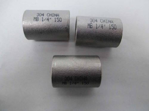 LOT 3 NEW MB MANUFACTURING 1/2 IN NPT STAINLESS FEMALE COUPLING D339939