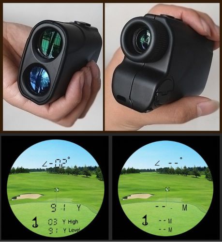 1200m/y golf hunting laser rangefinder angle height finder w/ slope pinseeker for sale