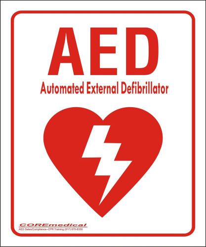 Aed decal / sticker safety cpr first aid rescue a.e.d. for sale