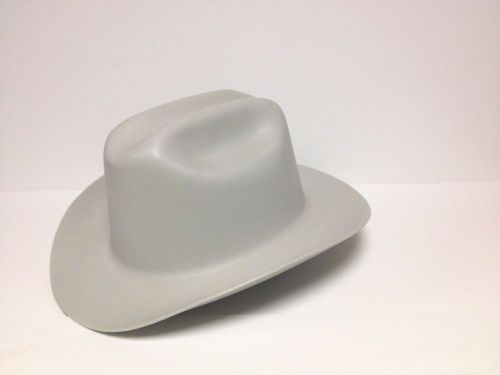Outlaw cowboy style safety hardhat ratchet suspension~light gray ansi/osha for sale