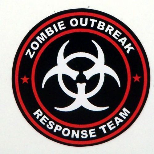 3 - Zombie Outbreak Response Team Tool Box Hard Hat Helmet Sticker Red H126