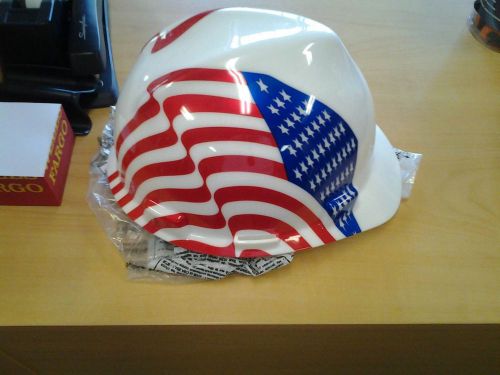 Hard Hat American Flag MSA