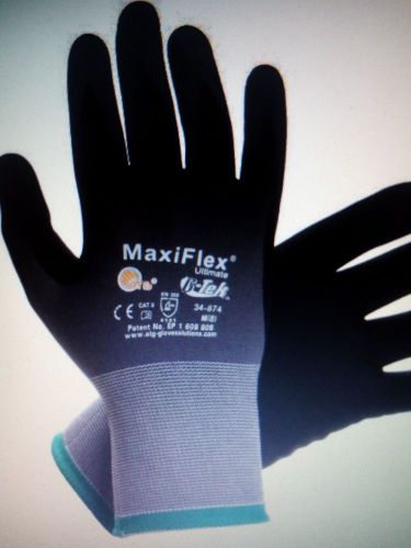 12 Pair  MaxiFlex Ultimate Nitrile-Coated Glove 34-874-8 - Medium