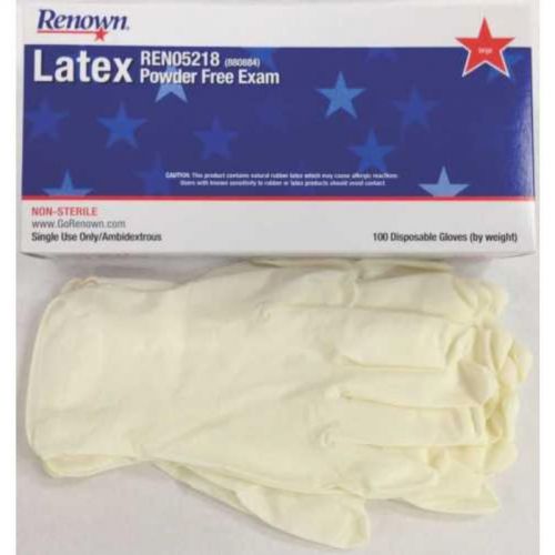 Glove Latex Lg Pwd-Free Exam 880884 Renown Gloves 880884 076335043098