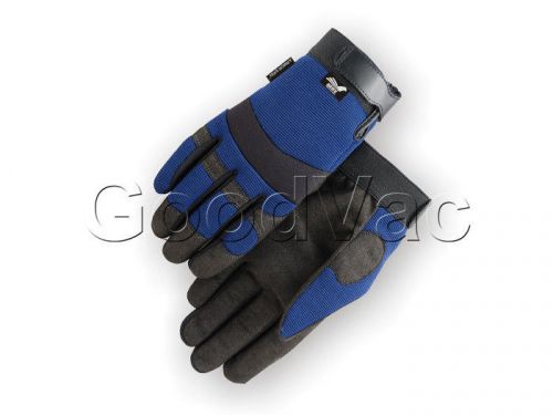 Majestic 2137BL Mechanics Style Armor Skin Synthetic Leather Work Gloves SMALL