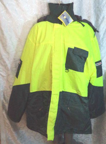 New mens therm guard high visibility safety freezer work jacket coat 5x-6x for sale