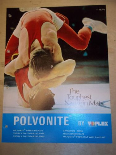 Voplex Corp Brochure~Polvonite Wrestling&amp;Tumbling Mats/ Wall Padding~Catalog