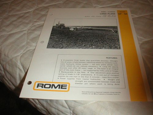 1976 ROME/GURRIES MODEL GP-50 LAND PLANE SALES BROCHURE