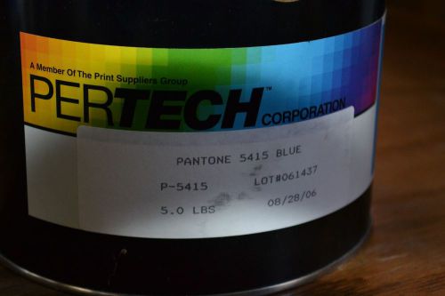 Pantone 5415 Blue Printing Ink Pertech Sealed 5 lbs Can