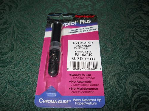 Black 0.70mm Plotter pen Koh-I-Noor 6706-31B W Style Vellum/Paper Calcomp