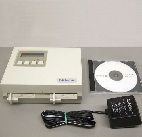 X-rite 880 color photographic densitometer power supply &amp; manual excellent cond. for sale