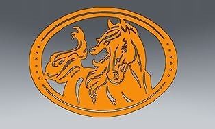 Horse / Round ; .DXF  TK-A-0003 ; CNC Plasma ; Laser ; Water-Jet ; Router