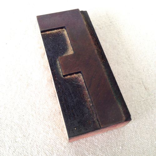 Letter F Vtg Wood Type 4&#034; Slim Letterpress Printer&#039;s Block Industrial Salvage