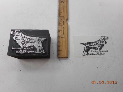 Letterpress Printing Printers Block, Cocker Spaniel Dog
