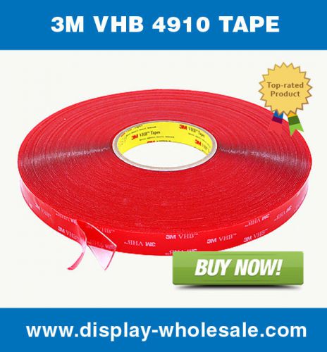 3M VHB Tape 4910 - 1 mm (40 mil)- 3/4&#034; x 36 yds - Bond Mount Double side Clear