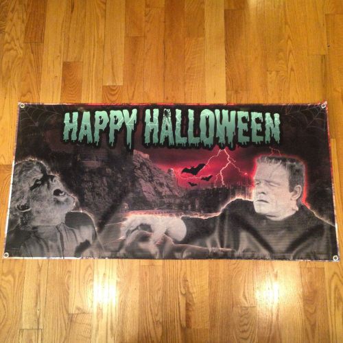 Custom Made Halloween Vinyl Banner 4ft BRAND NEW