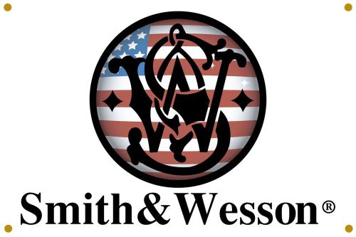 Smith &amp; Wesson 4&#039; x 6&#039; Vinyl Banner Gun Show Dealer Mancave Pistol USA