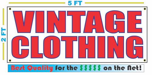 VINTAGE CLOTHING Full Color Banner Sign NEW XXL Size Best Quality for the $$$