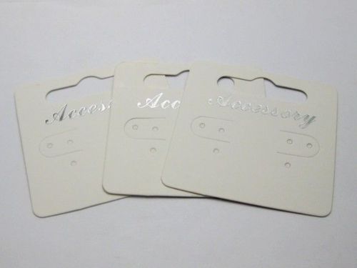 50 White Jewelry Earring Display Cards Hanging Holder Cards 2&#034;X2&#034;