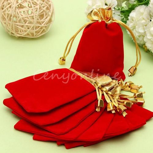 10PCS Luxury Velvet Drawstring Pouches Jewelry Gift Bags Wedding Packing Pouches