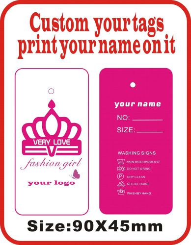 free design custom clothes tags,print your logo on tags 300gsm  500PCS/lot