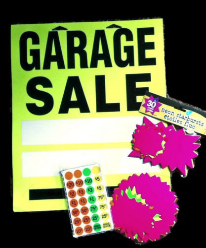 Garage sale sign stickers,  labels for sale