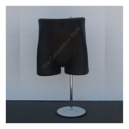 Black Male Trunk Mannequin Form With Metal Base Or Hanging - Display S-M Sizes