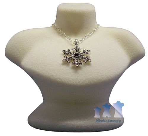 Small 4&#034; Bust, Jewelry Display Form - White