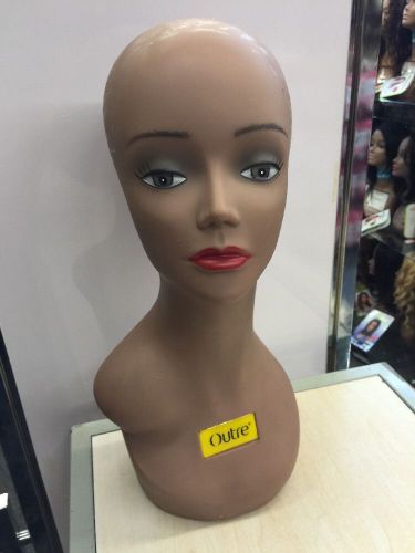Mannequin head display wig holder plastic pvc 18&#034; tall outre #6 for sale