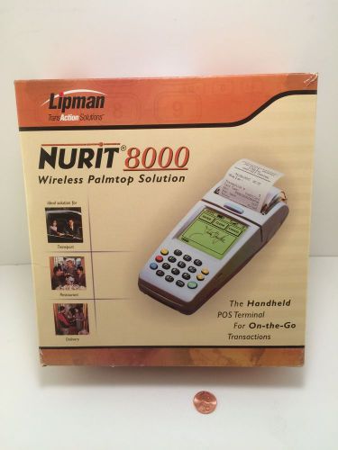 Lipman Nurit 8000 Wireless Palmtop Solution Credit Card Machine MINT!