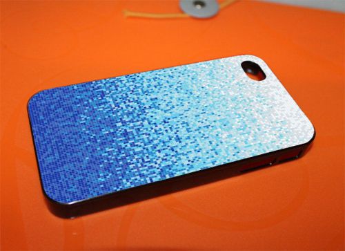 Color Shift Mosaic Blue Glitter Cases for iPhone iPod Samsung Nokia HTC