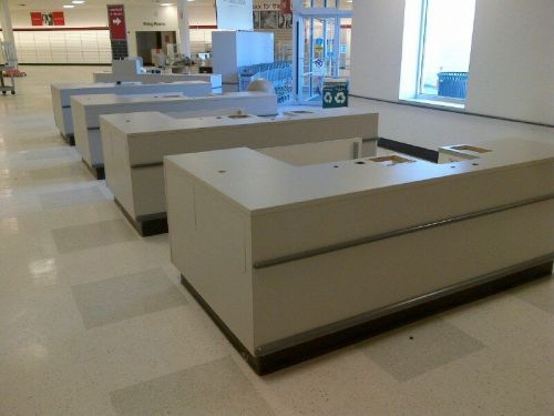 Used checkout counter cashwrap tj maxx gray clothing store fixtures service area for sale