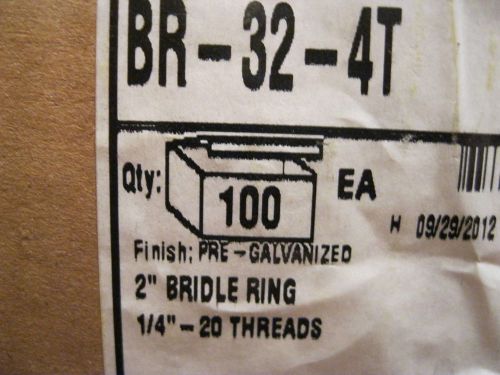Cooper B-Line 2&#034; Bridle Ring 1/4&#034;-20 Threads Pre-Galvanized BR-32-4T Box of 100