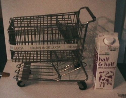 Rare Vintage Salesman Sample Grocery Shopping Cart Dean &amp; Deluca Company NR