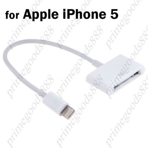 Dock connector female to 8 pin lightning male cable deals free shipping in white for sale