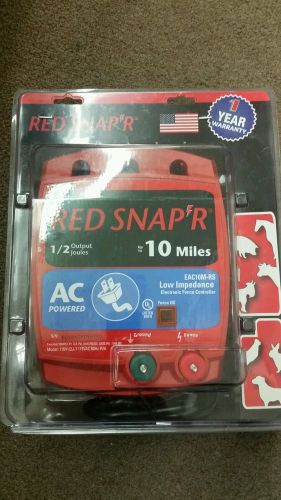 Red Snap&#039;r 10 mile AC Powered Fence EAC10M RS