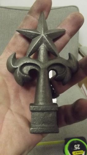 Texas Star Wrought Iron Finials Ornamental Gate Cast Fence Final Toppers 5/8&#034;