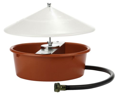 Automatic Poultry Waterer with Cover.  Miller Little Giant 166386. Made in U.S.A