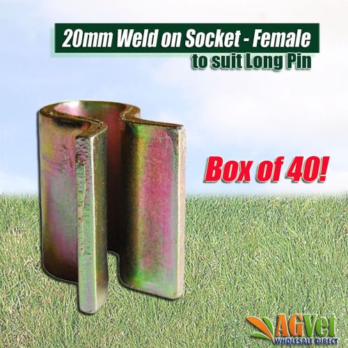 20mm weld on socket (long pin) gold zinc (wof20(l)g-b40) for sale