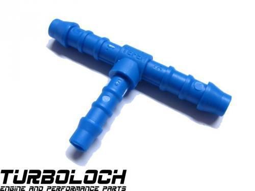 Hose Connector Plug 6-5-6mm T-Piece Plastic (polyamide) Blue