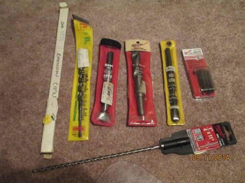 Milwaukee Hammer Drill bits &amp; a few misc- 12 in total, please see listing