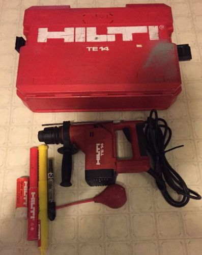 Hilti te 14 corded rotary hammer drill w/ case &amp; bits bundle      2986#8 for sale