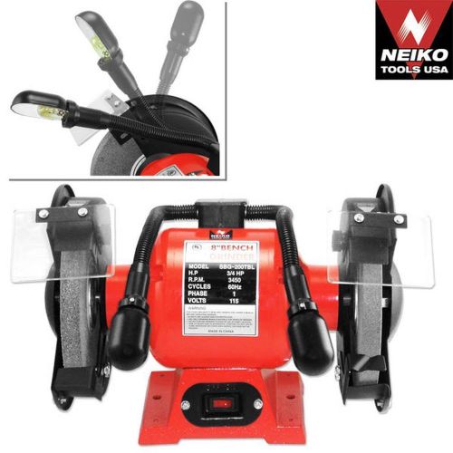 NEIKO - HD 6&#034; 1/2 HP Bench Grinder with 2 LightsCorded Electri 3500 RPM 10203A D